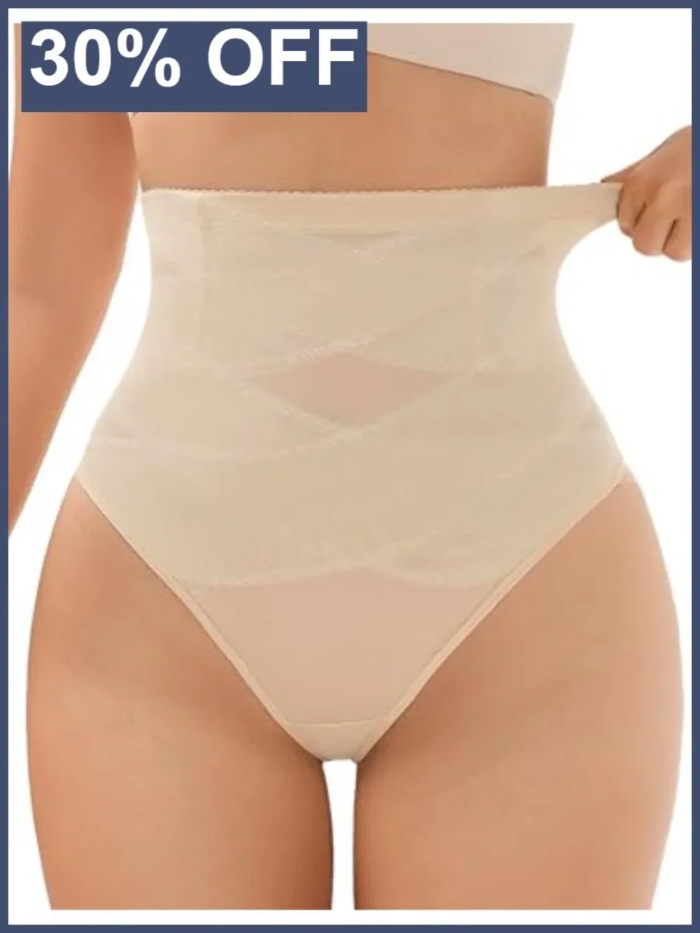 JulyGirl Tummy Control Thong Shapewear Seamless High Waist Girdle